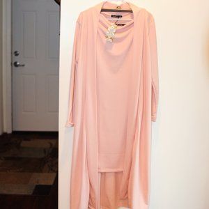 Boohoo strapless dress with duster